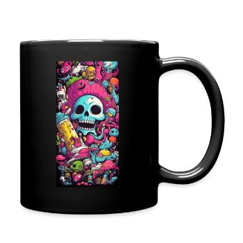 Ungeheuer - Tasse einfarbig - Schwarz - Rechts