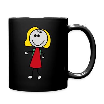 Mädchen - Tasse einfarbig - Schwarz - Rechts