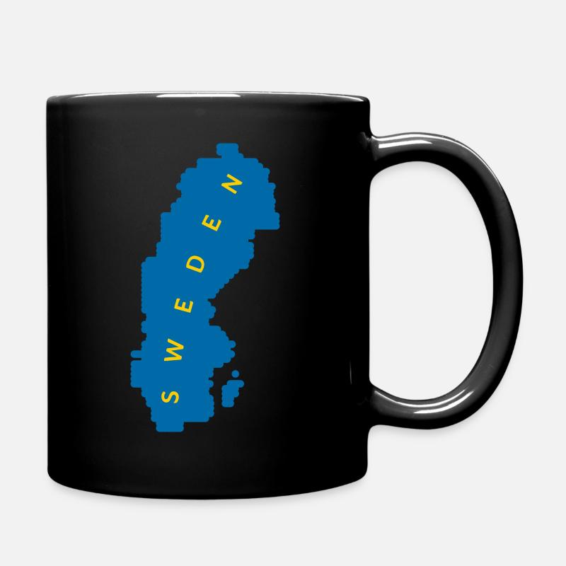 SWEDEN LARGE MAP - Full Colour Mug - black