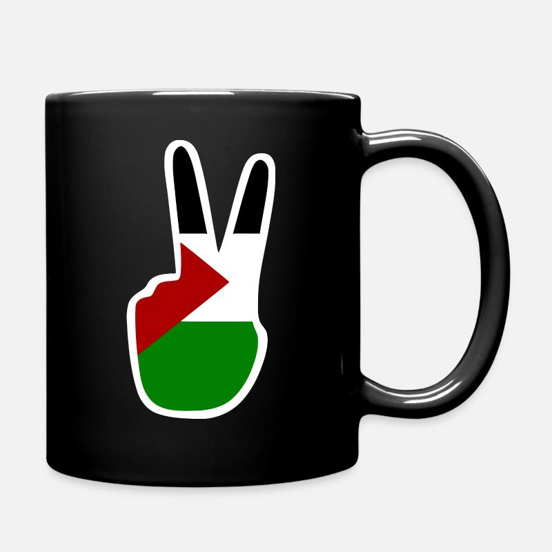 Free palestine - Tasse einfarbig - Schwarz
