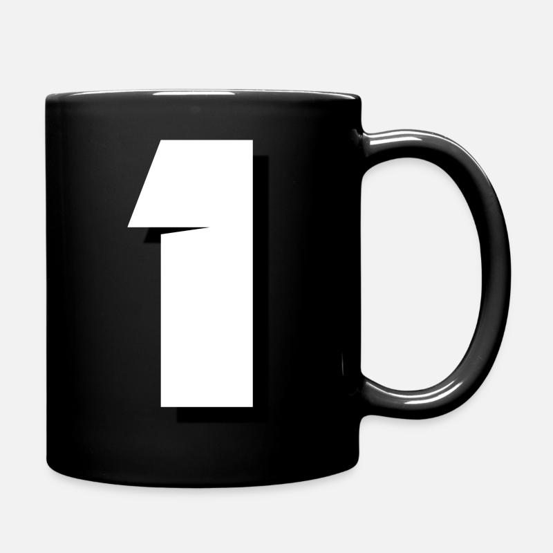 Nummer 1 Nummer 1 Startnummer das Beste alle - Tasse einfarbig - Schwarz