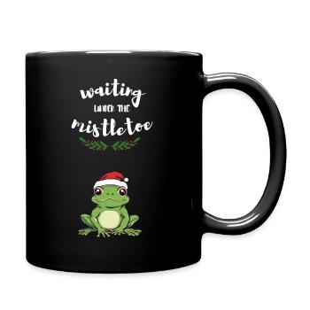 Attendre sous le gui - Mug uni - noir - Droite