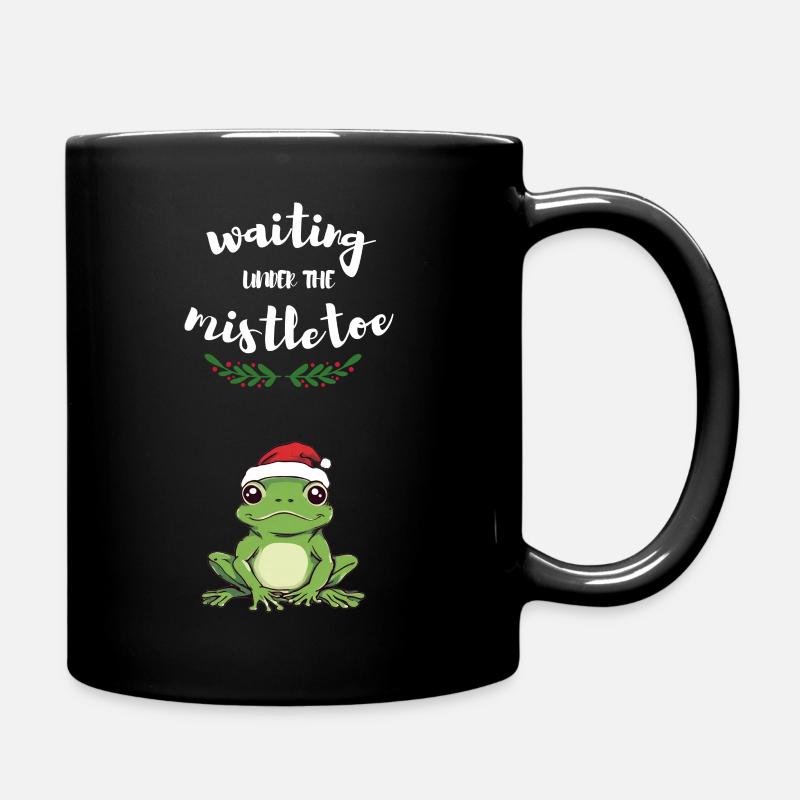 Waiting under the mistletoe - Tasse einfarbig - Schwarz