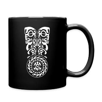 Weißes 94 Maori Brustlogo - Tasse einfarbig - Schwarz - Rechts