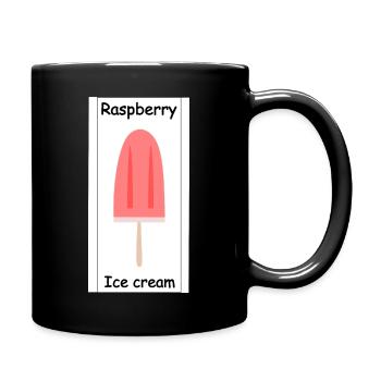 Crème glacée à la framboise - Mug uni - noir - Droite