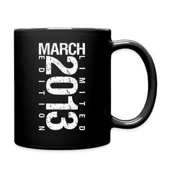March 2013 March Anniversary March 2013 - Full Colour Mug - black - Right