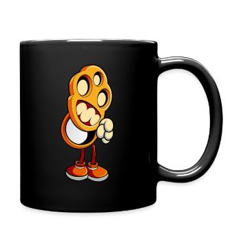 Knuckleduster - Tasse einfarbig - Schwarz - Rechts