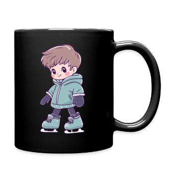 Patinage sur glace Patinage sur glace - Mug uni - noir - Droite