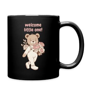 Welcome little one - Tasse einfarbig - Schwarz - Rechts