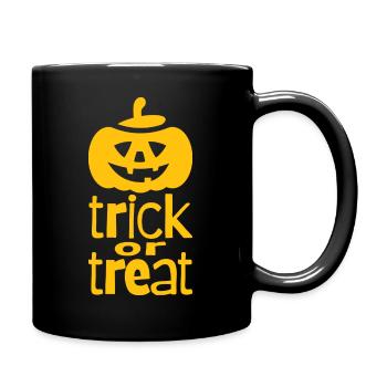 Trick Or Treat Halloween Jack-o'-lantern - Full Colour Mug - black - Right