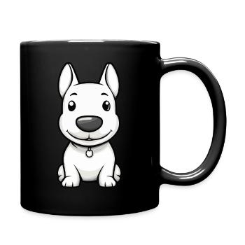 Bull Terrier Chien Bande Dessinée Mignon - Mug uni - noir - Droite