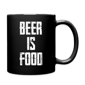 Beer Is Food - Full Colour Mug - black - Right