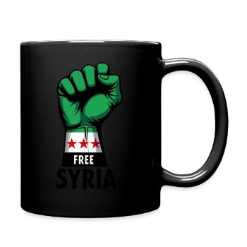 Free Syria Freies Syrien Hand Frauen - Tasse einfarbig - Schwarz - Rechts