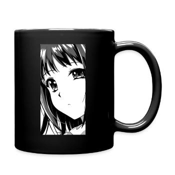 Japanese Manga Black and White Aesthetic Art - Full Colour Mug - black - Right