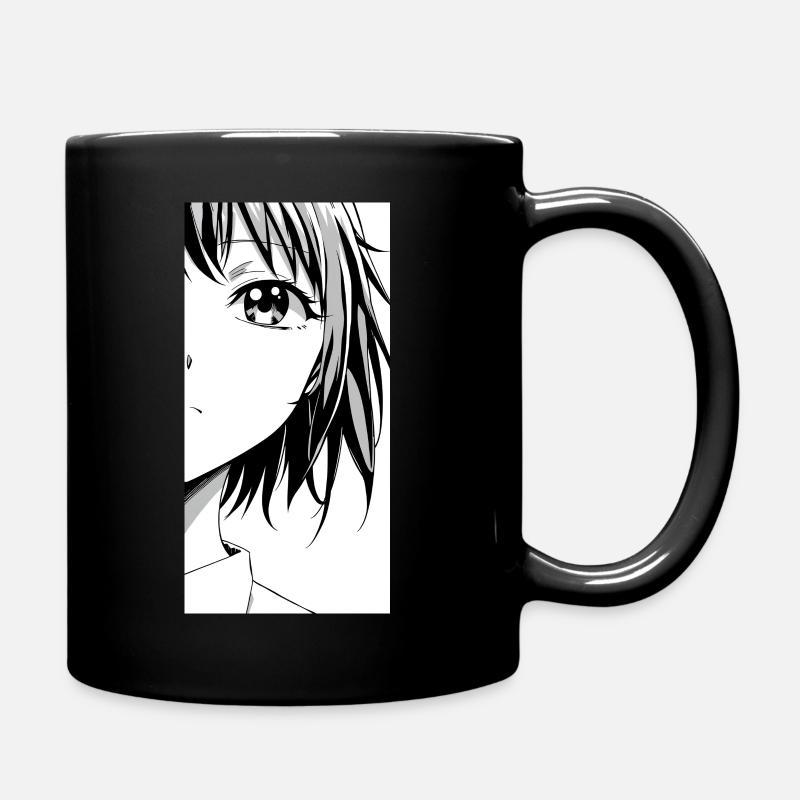 Illustration manga anime noir et blanc - Mug uni - noir
