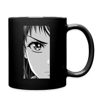 Black and White Anime Aesthetic Manga - Full Colour Mug - black - Right