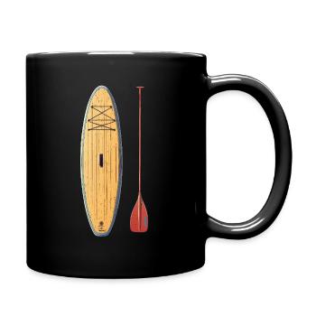 Stand-Up Paddle Board (SUP) – Wassersport Design - Tasse einfarbig - Schwarz - Rechts