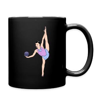 Rhythmic gymnastics - ball - gymnastics - Full Colour Mug - black - Right