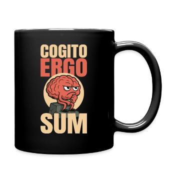Drôle de philosophie Design Cerveau - Mug uni - noir - Droite