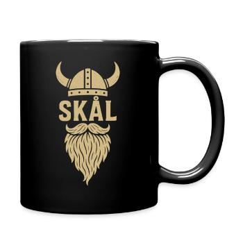 Skål Wikinger Barthelm - Tasse einfarbig - Schwarz - Rechts