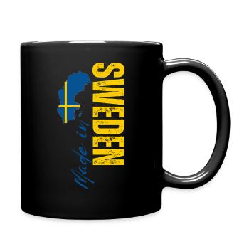 Made in Sweden, schwedischer Stolz - Tasse einfarbig - Schwarz - Rechts