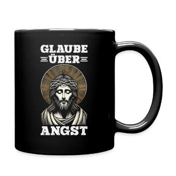 Jesus Christlich Katholiken Gläubiger Gottesdienst - Tasse einfarbig - Schwarz - Rechts