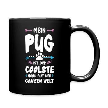 Dicton de chien carlin - Mug uni - noir - Droite