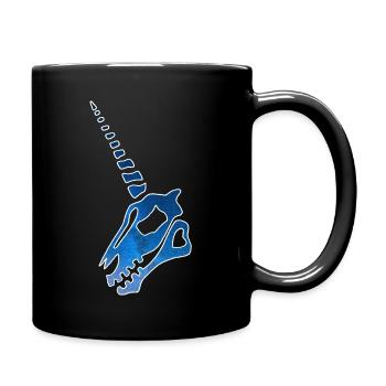 Unicorn skull and starry sky - Full Colour Mug - black - Right
