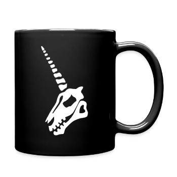 White Unicorn Skull - Full Colour Mug - black - Right