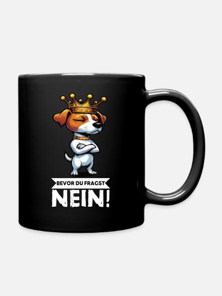 Bevor du Fragst Jack Russel terrier Jackie Terrier - Tasse einfarbig - Schwarz