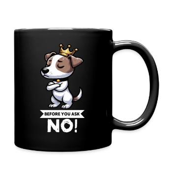 Avant de demander Jack Russel terrier Jack Russel chien - Mug uni - noir - Droite