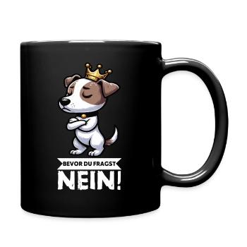 Before You Ask Jack Russel Terrier Jackie Terrier - Full Colour Mug - black - Right