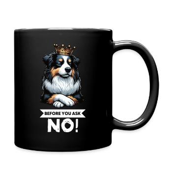 Before You Ask Australian Shepherd Aussie Aussies - Full Colour Mug - black - Right