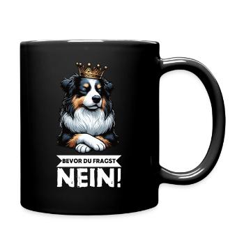 Before you ask: Australian Shepherd Aussie Aussie - Full Colour Mug - black - Right