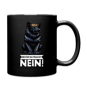 Avant de demander aux chiens de berger noir - Mug uni - noir - Droite