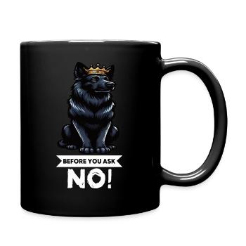 Avant de demander Bergers Noirs - Mug uni - noir - Droite