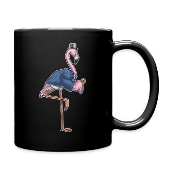 Flamingo Groom Wedding Ring Wedding - Full Colour Mug - black - Right