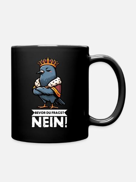 Bevor Du Fragst Taube Tauben Taubenliebhaber Vogel - Tasse einfarbig - Schwarz