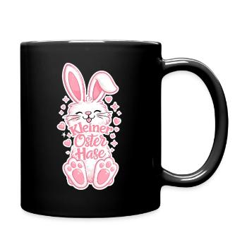 Petit Lapin de Pâques en rose - Mug uni - noir - Droite