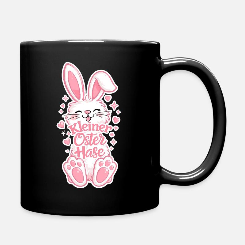 Little Easter Bunny in Pink - Full Colour Mug - black