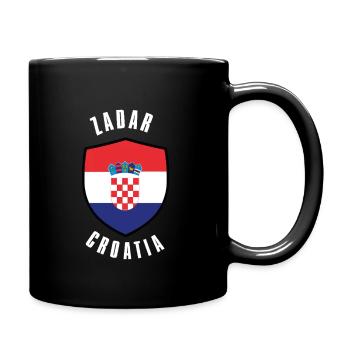 Conception du drapeau du bouclier croate - Mug uni - noir - Droite