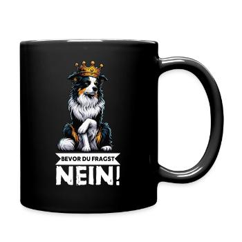 Avant que vous ne demandiez : Berger australien Aussie Aussie - Mug uni - noir - Droite