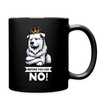 Avant de demander Berger Blanc Berger Berger - Mug uni - noir - Droite