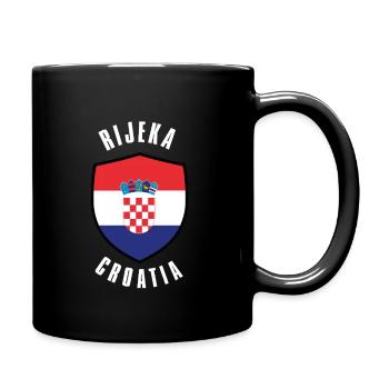 Rijeka Croatia Shield Design - Full Colour Mug - black - Right