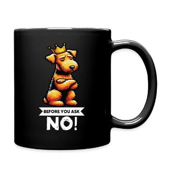 Before You Ask Airedale Terrier Airedales - Full Colour Mug - black - Right