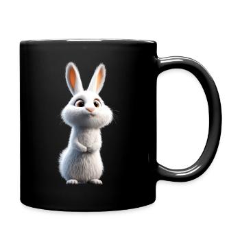 Mountain Rabbit Arctic Hare Albino Rabbit White Rabbit - Full Colour Mug - black - Right