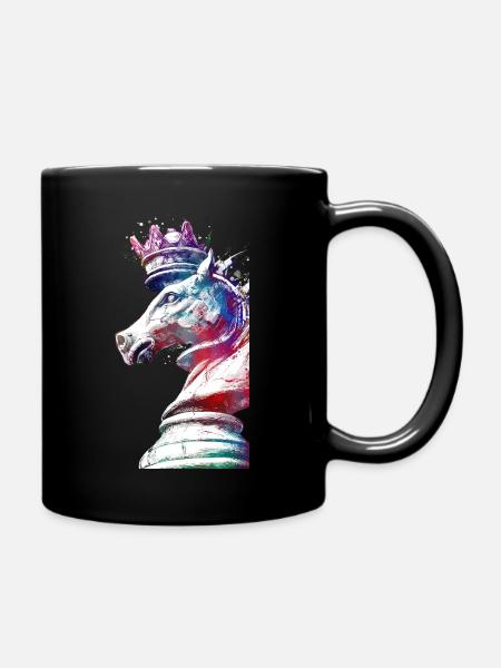 Schachsportkunst #chess #sport - Tasse einfarbig - Schwarz
