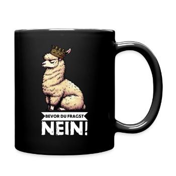 Before you ask No Alpaca llama alpaca owner - Full Colour Mug - black - Right