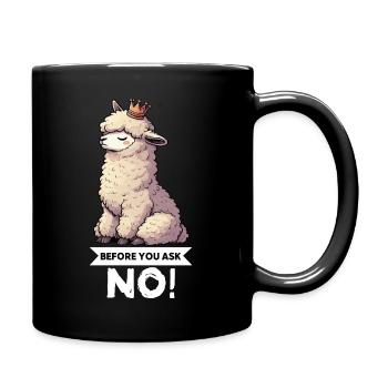 Before You Ask No Alpaca Lamas Alpaca Owner - Full Colour Mug - black - Right