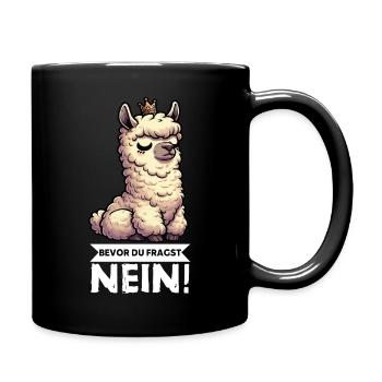 Before you ask No Alpaca llama alpaca owner - Full Colour Mug - black - Right